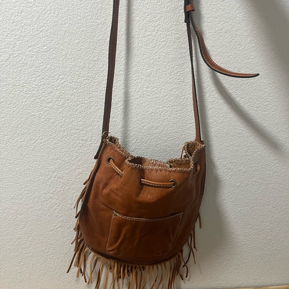 Patricia Nash Tan Genuine Leather Crossbody Bag - Picture 4 of 7